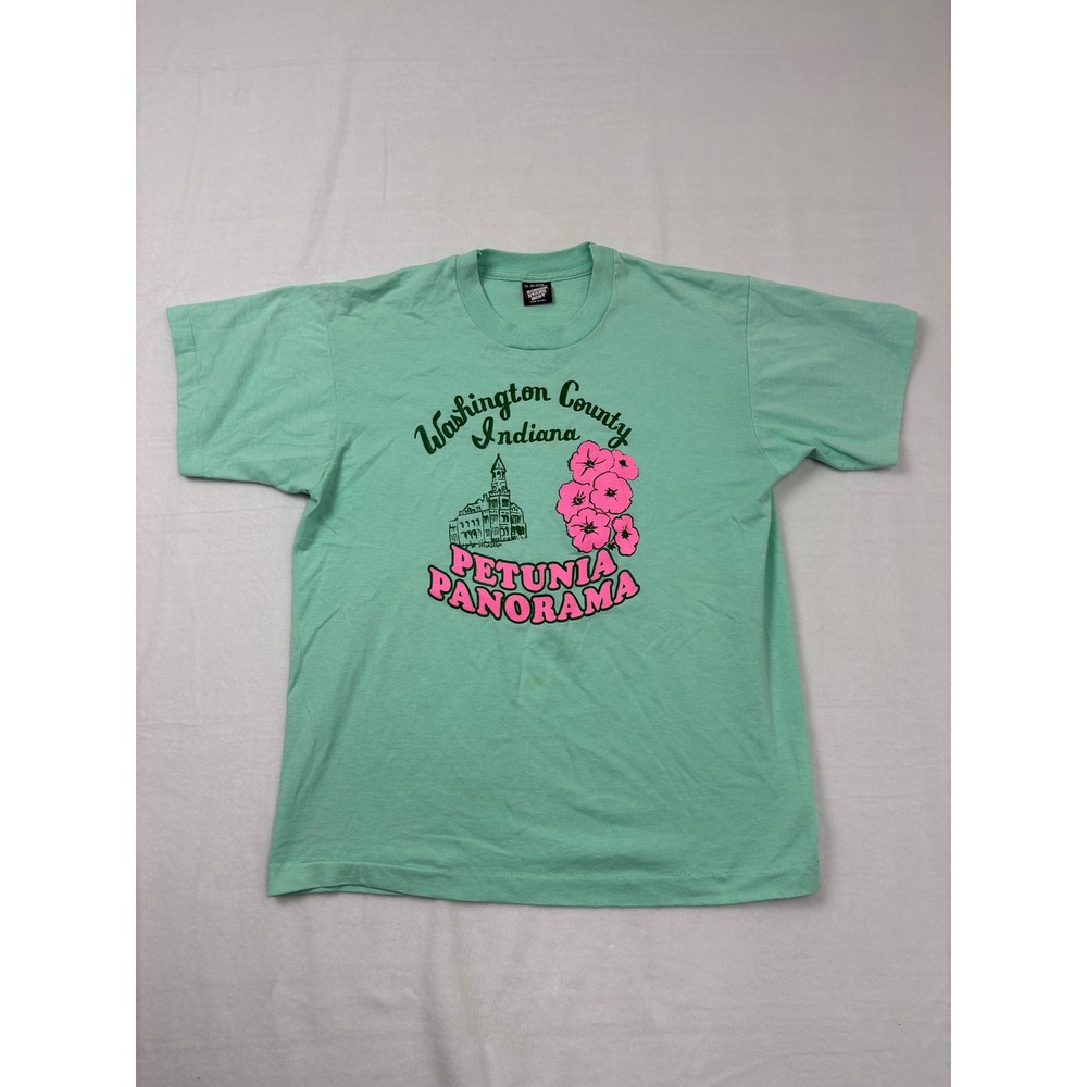 Vintage Screen Stars Best Washington County Indiana Petunia Panorama T-Shirt XL